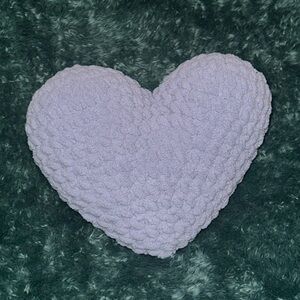 Heart-Shaped Textured Pillow